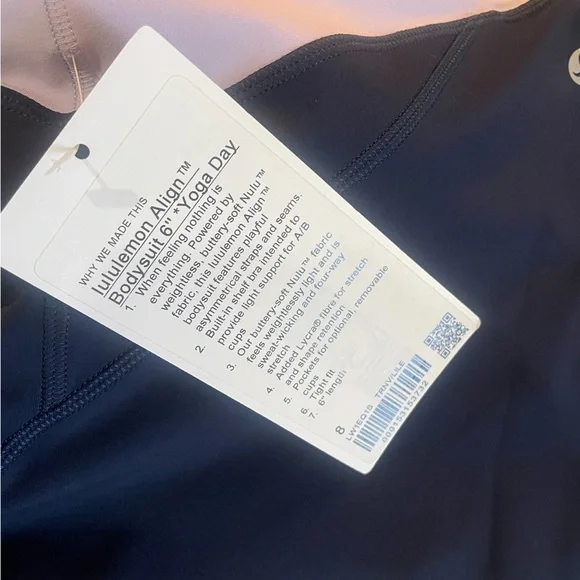 Lululemon Align, Body Suit 6” Shorts length, size 8, NWT - Picture 7 of 8